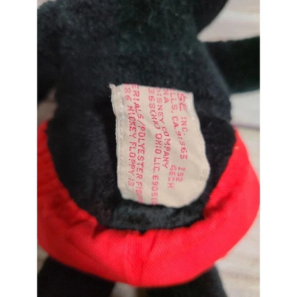 Vintage Applause Disney Plush Mickey Mouse Stuffed Animal 9" Blue Bow Tie - Picture 4 of 5